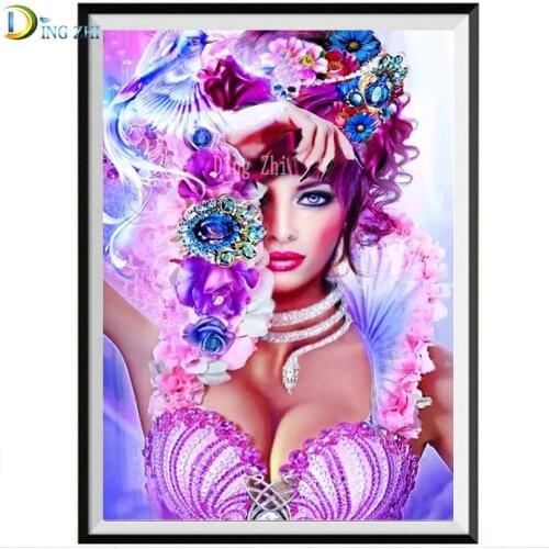 5D Diamond Painting Full Drill Square Round Fashion Woman Jewelry Diamond Embroidery Flower Bird Rhinestones Art Needlework Gift