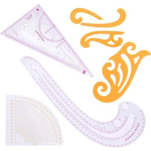 7pcs/set Tailor Comma Cloud Ruler Measure Sewing Dressmaking Yardstick Drawing Patchwork Tool