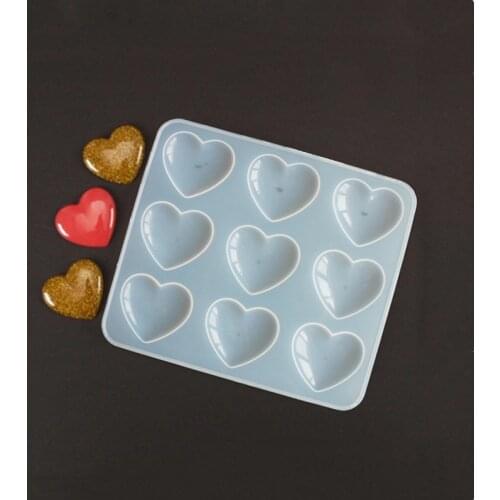 9 even love silicone mold DIY fondant mold chocolate jelly dry Pez mold jewelry pendant mold