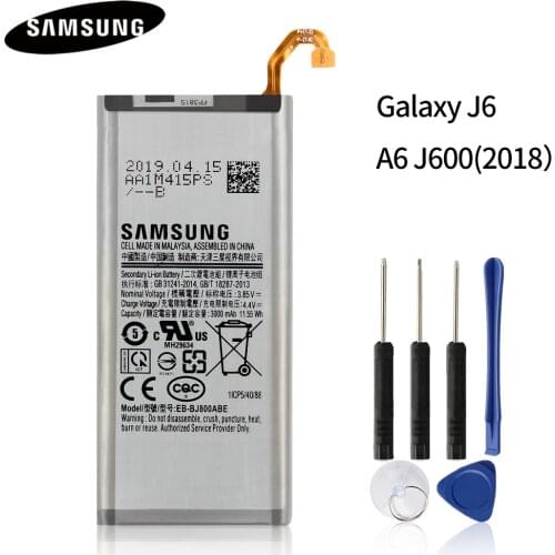 Original Phone Battery EB-BJ800ABE For Samsung GALAXY J6 J600 2018 Galaxy A6 2018 On6 SM-A600F A600F 3000mAh