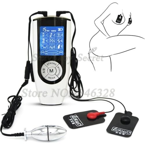 Latest Electro Shock Butt Plug Anal Beads Electric Vagina Ball Body Massage Pad Anus Stopper Kit Adult Sex Toys for Couples