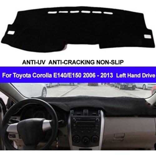 TAIJS Car Dashboard Cover Dash Mat Dash Pad DashMat Carpet For Toyota Corolla E140/E150 2006 2007 2008 2009 2010 2011 2012 2013