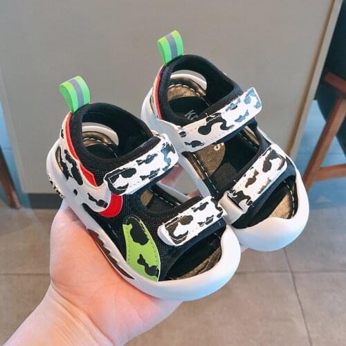 CAPSELLA KIDS Summer Shoes 1-6 Years Boys Girls Closed Toe Beach Sandals Toddler Children Soft Bottom Shoes Size 21-30