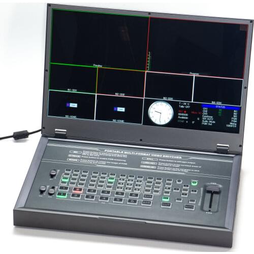 DeviceWell HDS9336 15.6"LCD 6-Channal(4SDI+2HDMI) PGM Recording USB-C/RTMP Live Streaming Audio Mixer Luma/Chroma Key Switcher