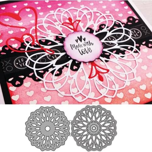 Double-layer Hollow Circle Frame Cutting Dies DIY Mold Paper Metal Craft Dies for Card Making Cut Dies 2021 Embossing New Molds