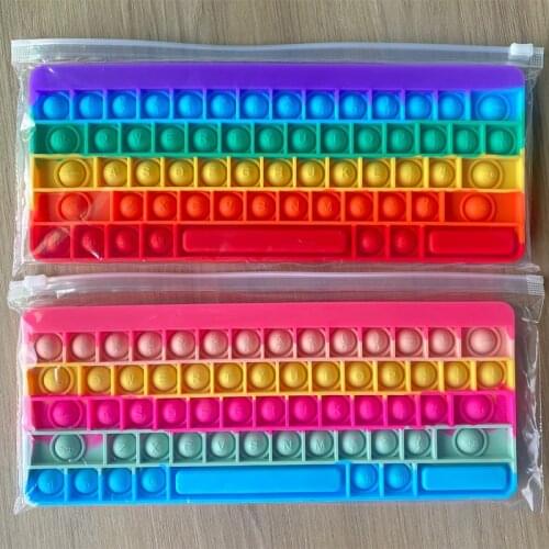2021 New Keyboard Super Big Size Push Bubble Toy Autism Need Squishy Stress Reliever Toys Adult Kid Funny Anti-stress Fidget Toy