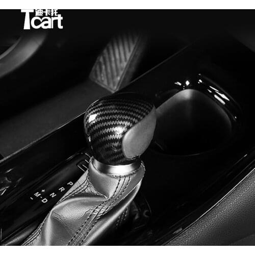 New car Accessories For toyota chr c-hr 2018 2019 2020 2021 Wrapping Carbon Fiber ABS Gear Shifter Cover Protector Trims Decor