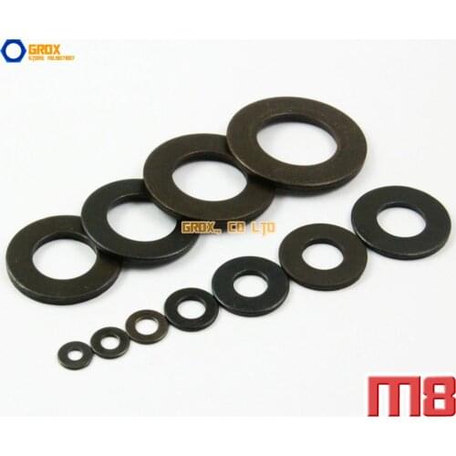 100 Pieces M8 Flat Washer 8.8 Grade Alloy Steel