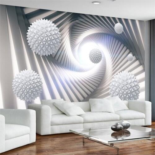 Custom 3D Wall Murals Wallpaper Modern Abstract Stereoscopic Space Circle Ball Living Room TV Background Photo Wall Paper Mural