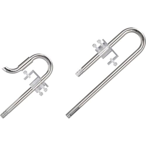 Drop Shipping 2PCS Aquarium Water Fish Tank Filter Inflow Outflow Lily Pipe Stainless Steel Tube