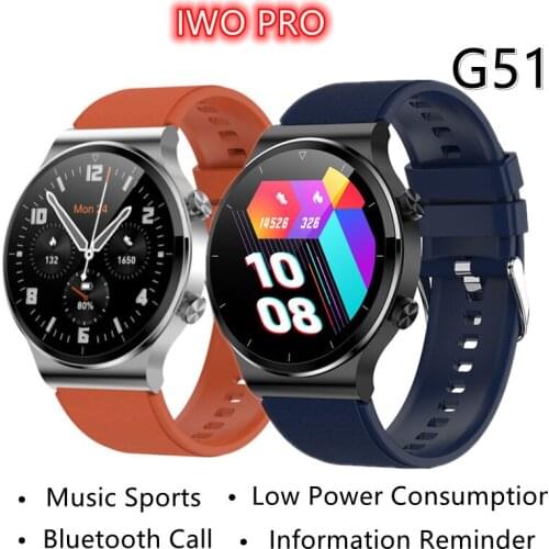 2021 G51 Smart Watch Men 1.28in Heart Rate Blood Pressure Monitoring Smart Clock Women Sports SmartWatch PK Apple HUWEI Watch