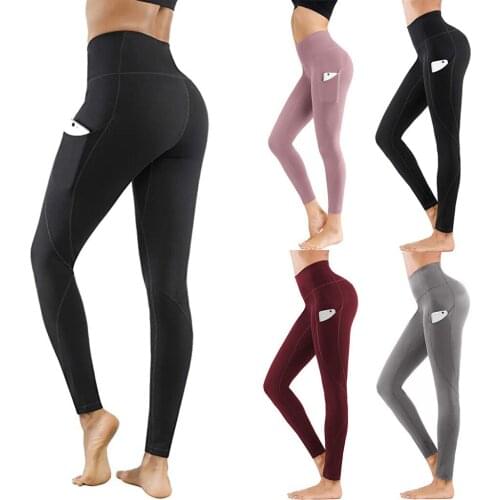 Sport Leggings Women Workout Out Pocket Leggings Fitness Sports Running Yoga Athletic Pants Calzas Mujer Trousers Yoga Штаны Gym