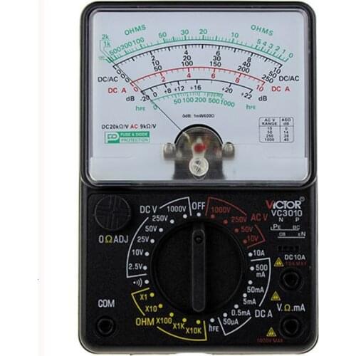 VC3010 small pointer multimeter, beautifully designed, easy to carry handheld, Continuity Buzzer