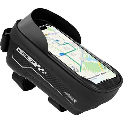 Bike Front Frame Phone Mount Bag Hard Shell Bike Cycling Storage Bag with Waterproof Touch Screen Phone Case