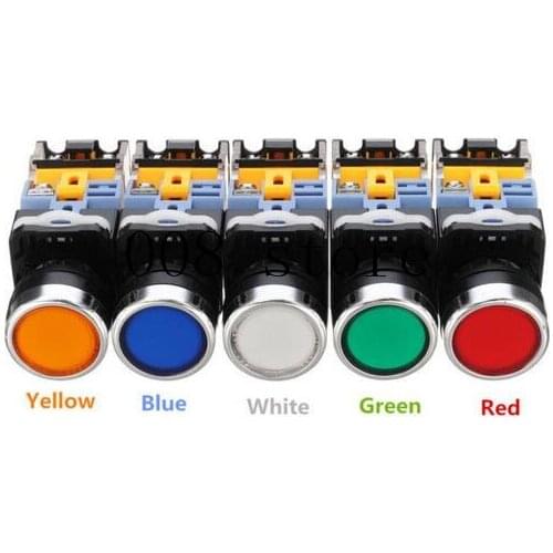 22mm momentary Latching Self-locking Push button switch 1NO+1NC 220V