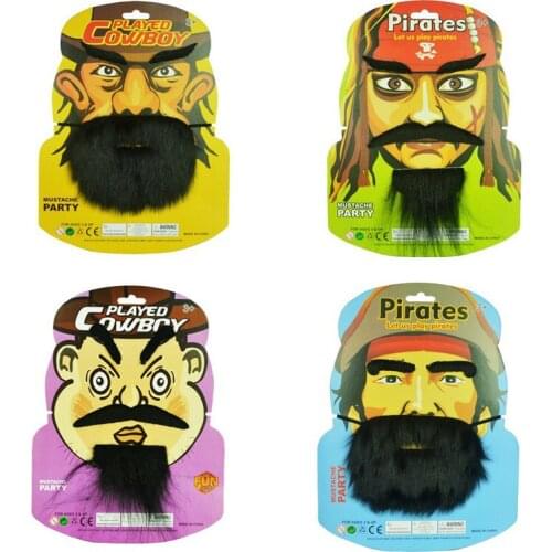 Adults mustache fake beard nep beard cosplay accessories facial hair for Halloween Christmas