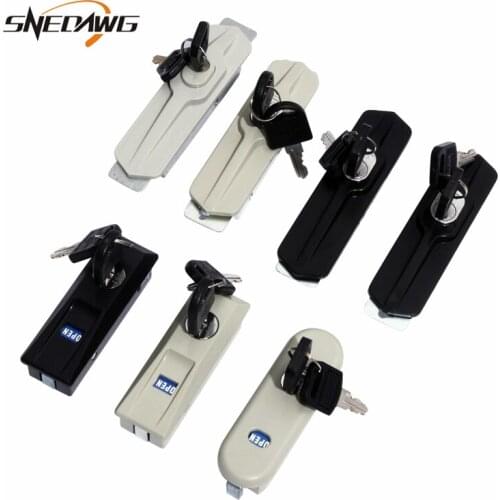 WT9700 Cabinet Lock with Key Plastic Metal Industrial Distribution Box Plane Lock Safety Mailbox Flat Steel Cabinet Lock