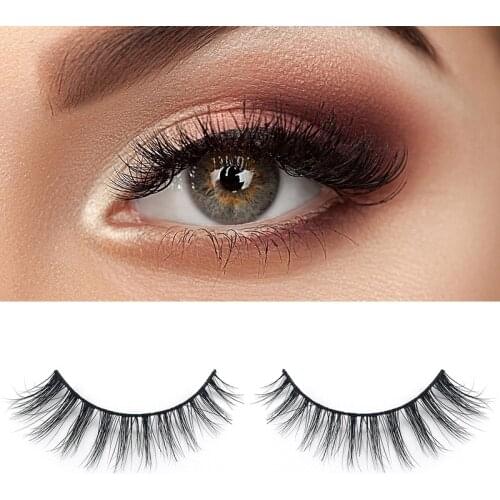 YOKPN Sexy 3D Mink Fake Eyelashes Pure Handmade Natural Lashes Luxury Mink Hair Thick Curl False Eyelashes 15 Styles
