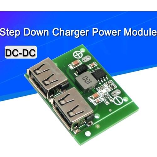 9V 12V 24V to 5V DC-DC Step Down Charger Power Module Dual USB Output Buck Voltage Board 3A Car Charge Charging Regulator 6-26V
