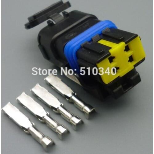 1set 4p waterproof female car Oxygen sensor connector plug with terminal