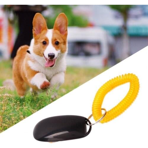 1Pc ABS Animal Dog Training Clicker Cat Puppy Button Trainer Tool Obedience Aid for Wrist Strap Pet Dog Supplies Universal tool