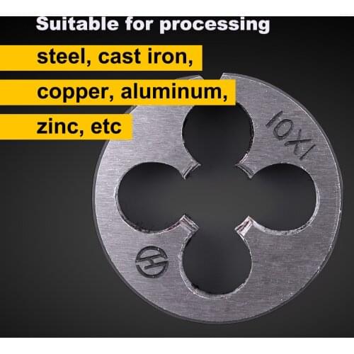 2pcs M10 100% Quality and Brand New Metric Thread Die Alloy Tool Steel High Hardness and Durable