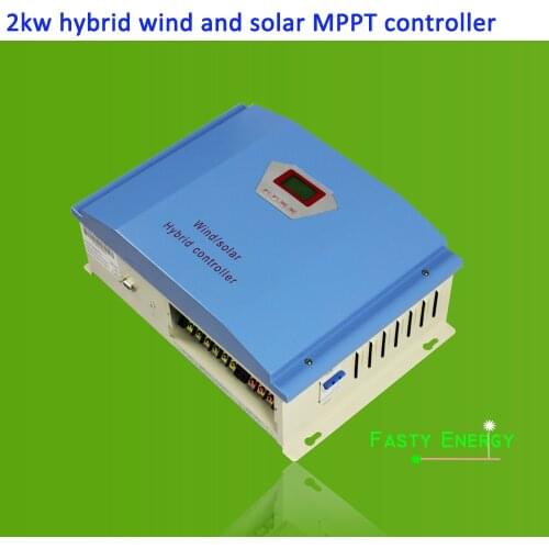 2019 1000w 2000w/2kw 48VDC IP42 hybrid wind and solar MPPTcontroller regulator for wind turbine generators dump load seperated
