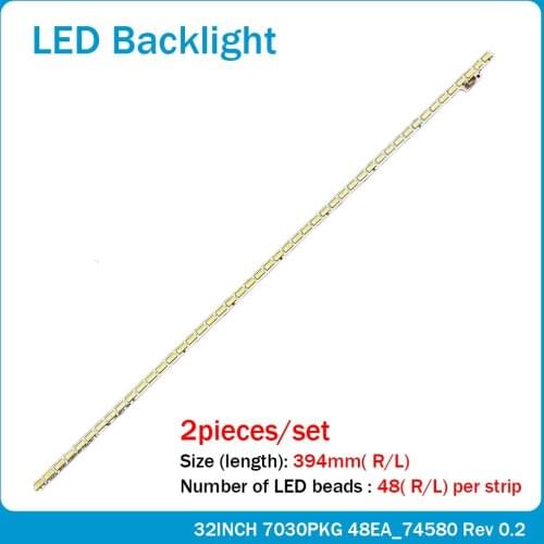 394mm LED Backlight strip 48 lamp for LG Innotek 32INCH 7030PKG 48EA_74580 Rev 0.2 T320HVN01.2 TX-LR32EM5A 32PFL3517H/12