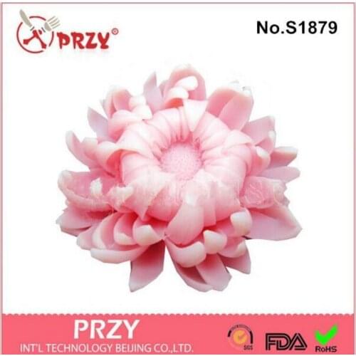 3D Silicone MP Soap Mold - Fancy Chrysanthemum flower molds chocolate silicon soap mold fondant cake decoration mold