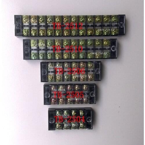 5pcs/lot TB Terminal Block TB-2505 Panel Mounted Terminal Connector 600V 25A 5 Position