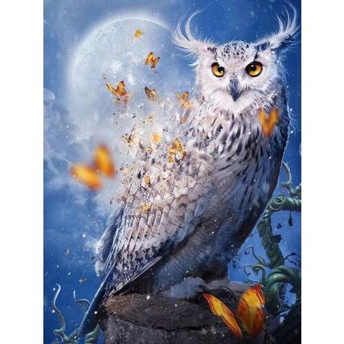 5D Diamond Painting Owl Full Square Diamond Embroidery Animals Cross Stitch Mosaic Rhinestone Crafts Kit Home Decor