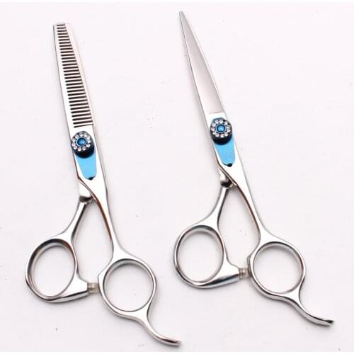6INCH 17.5cm Japan 440C Customized Logo Hairdressing Scissors Cutting Shears Thinning Scissors Professional Hair Scissors C1016