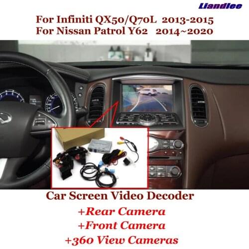 Car DVR Rear View Front 360 Camera Reverse Image Decoder For Infiniti QX50/Q70L For Nissan Patrol Y62 HD Original Screen Upgrade