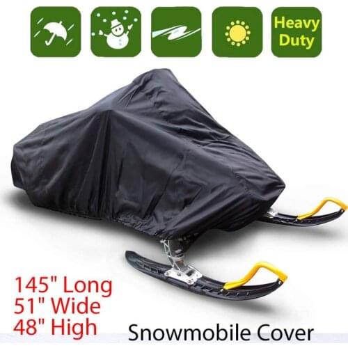 Snowmobile Cover Waterproof Dust Trailerable Sled Cover Storage Anti-UV All-Purpose Cover Winter Motorcyle Outdoor 368*130*121cm