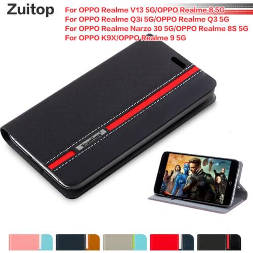 Cowboy PU Leather Phone Case For OPPO Realme V13 5G Realme 8 5G Flip Case For OPPO Realme Q3i 5G Q3 5G Case Silicone Back Cover