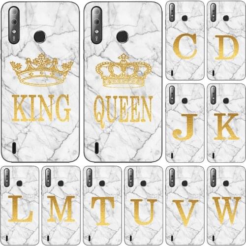Phone case For Itel A56 A25 P36 Pro Marble Golden English Letter Fashion Name Back Cover Shell Fundas