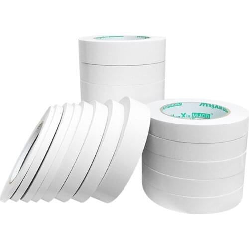 Double-Sided Tape White Heavy Duty Double Sides Self Sticky Wall Fabric Tape for Wood Templates Furniture Curtains DIY Crafts