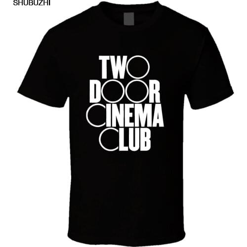 T Shirts For Sale Crew Neck Two Door Cinema Club Black Men T-Shirt Size:S-5XL Short Printing Machine T Shirts For Men sbz8260
