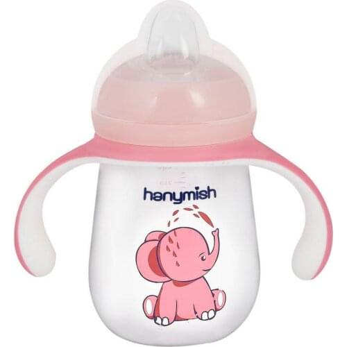 Hanymish Akıtmaz Kulplu Alıştırma Bardak 260 cc Silikon Uçlu