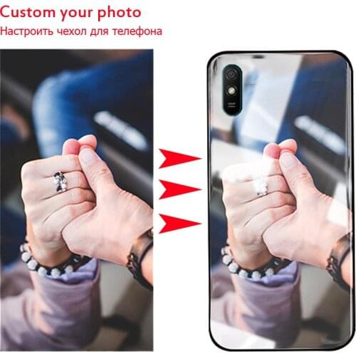 Customized Phone Case For xiaomi redmi 9A Custom Cases DIY Redmi 9AT Redmi 9i Glass Case Customized Picture Name Cover Photo diy