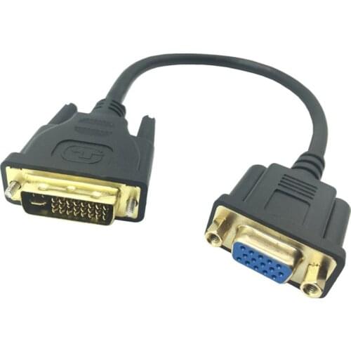 0.3M DVI 24+5 Male to VGA Female Video Converter DVI cable DVI-I to VGA Adapter Cable for TV PS3 PS4 PC Display 1080P