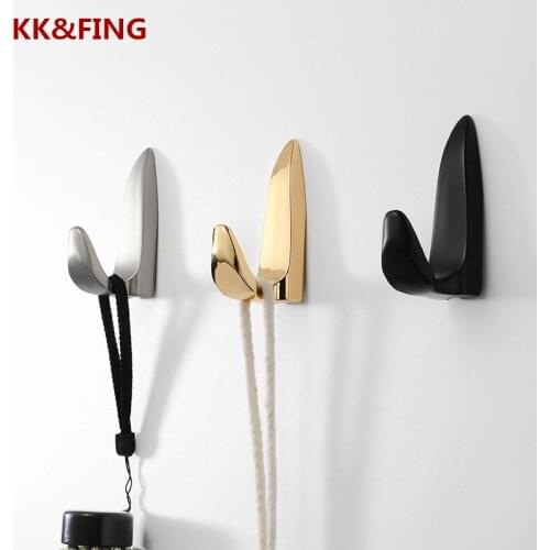 KK&FING 1PC New Creative Hooks Bathroom Kitchen Zinc Alloy Storage Hooks Towel Rack Coat Hat Hanger Keys Wall Storage Rack