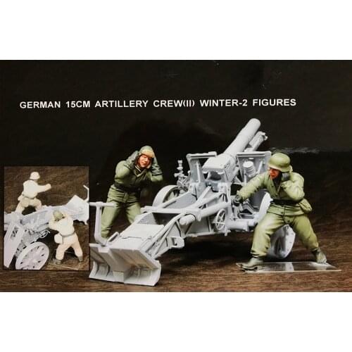 1/35 Uncolor Artillery Crew winter 2 figures (NO TANK ) toy Resin Model Miniature Kit unassembly Unpainted