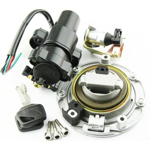 Motorcycle Fuel Gas Tank Cap Cover Lock Set For Honda CBR600 CBR600RR CBR900RR CBR1100XX CB600F CB1100SF VTR1000 VFR800 ST1300