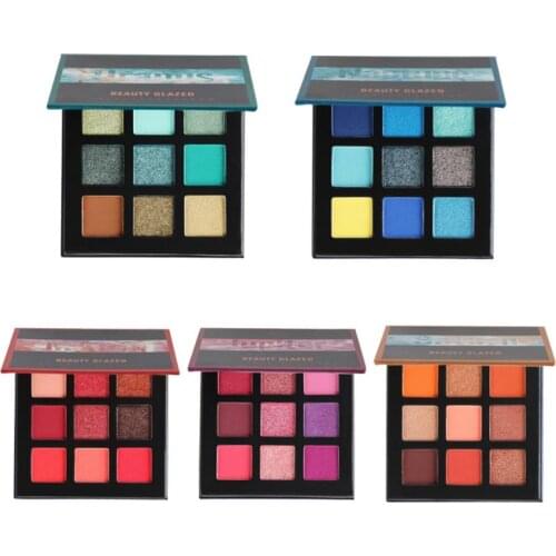 Beauty Glaze 9Colors Natural Matte Eye Shadow Waterproof Palette Long-lasting Smoky Shimmer Pigmented Beauty Cosmetic Tool TSLM1