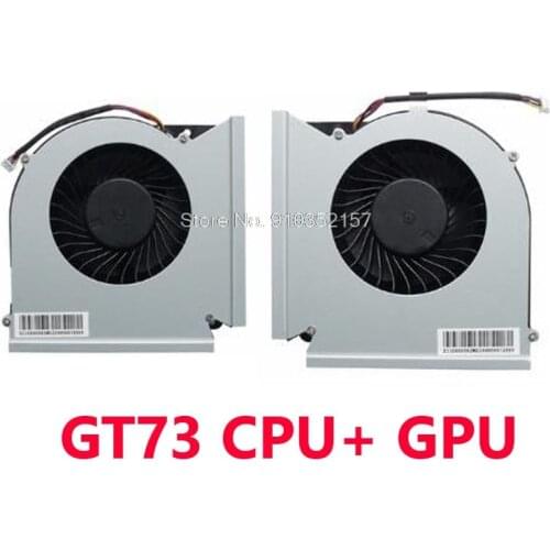 Laptop CPU GPU Fan For MSI GT73 GT73VR 6RE GT73EVR 7RD 7RE GT75VR 7RF MS-17AX MS-17A1 MS-17A2 0.65A 12VDC PABD19735BM