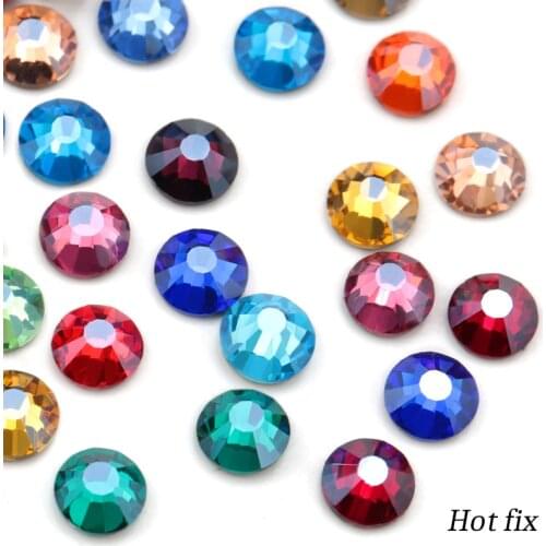 New Crystal Color Series SS16 SS20 Crystal Glass Rhinestone Flatback Hot fix Rhinestones for Hot fixing DIY Decorations