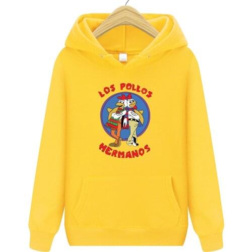 Autumn New women/mens casual players los pollos hermanos print hedging hooded fleece sweatshirt hoodies pullover 15 Colors