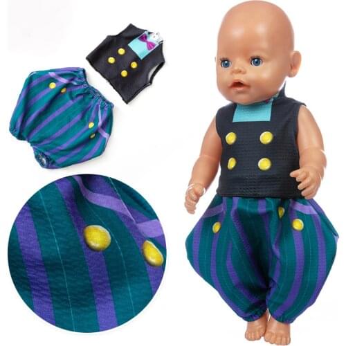 Lantern suit Doll Clothes Fit 17 inch 43cm Doll Clothes Born Baby Doll Accessories Suit For Baby Birthday Festival Gift