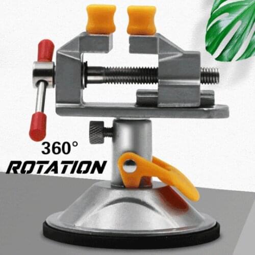 Adjustable Fixed 360 Rotatable Mini Suction Cup Vise Table Screw Repair Tools Grinder Rotary Hand Drill Suction Cup Fixed Frame